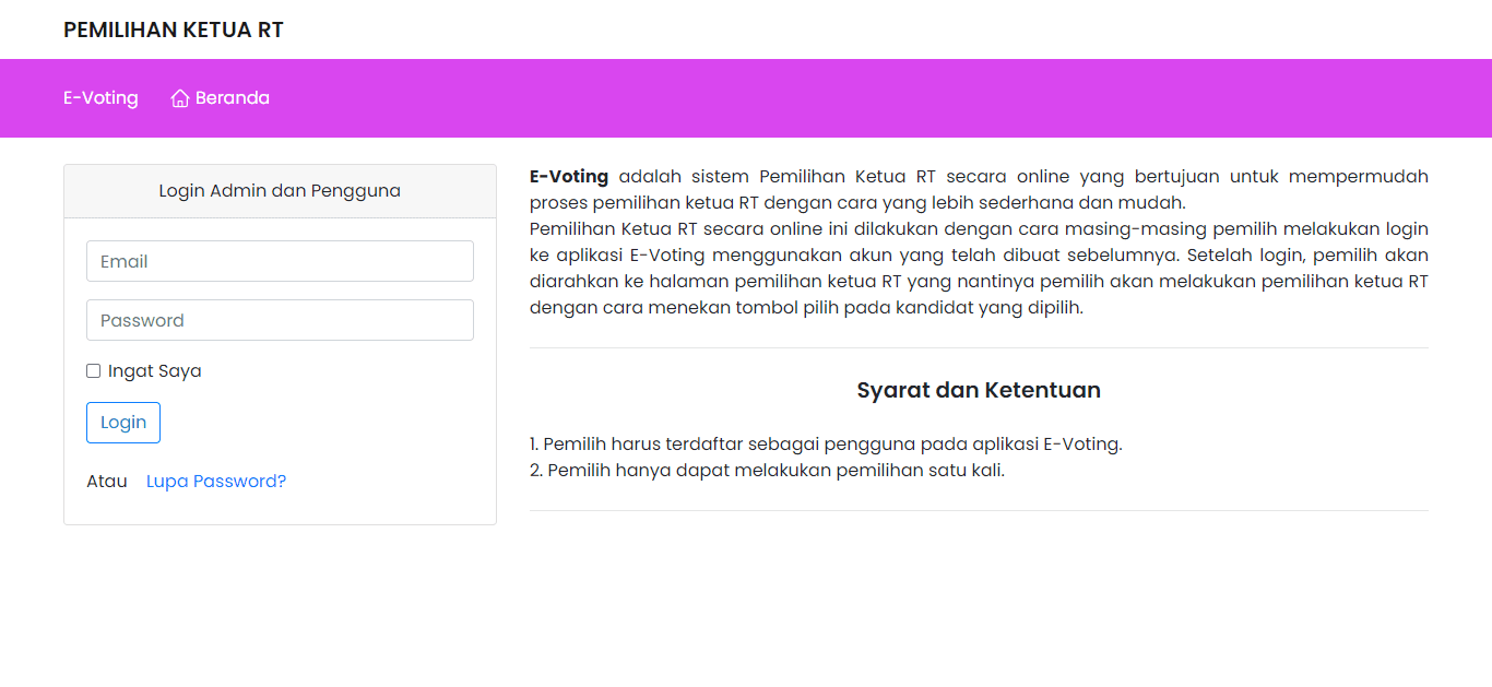 Pemilihan Ketua RT
