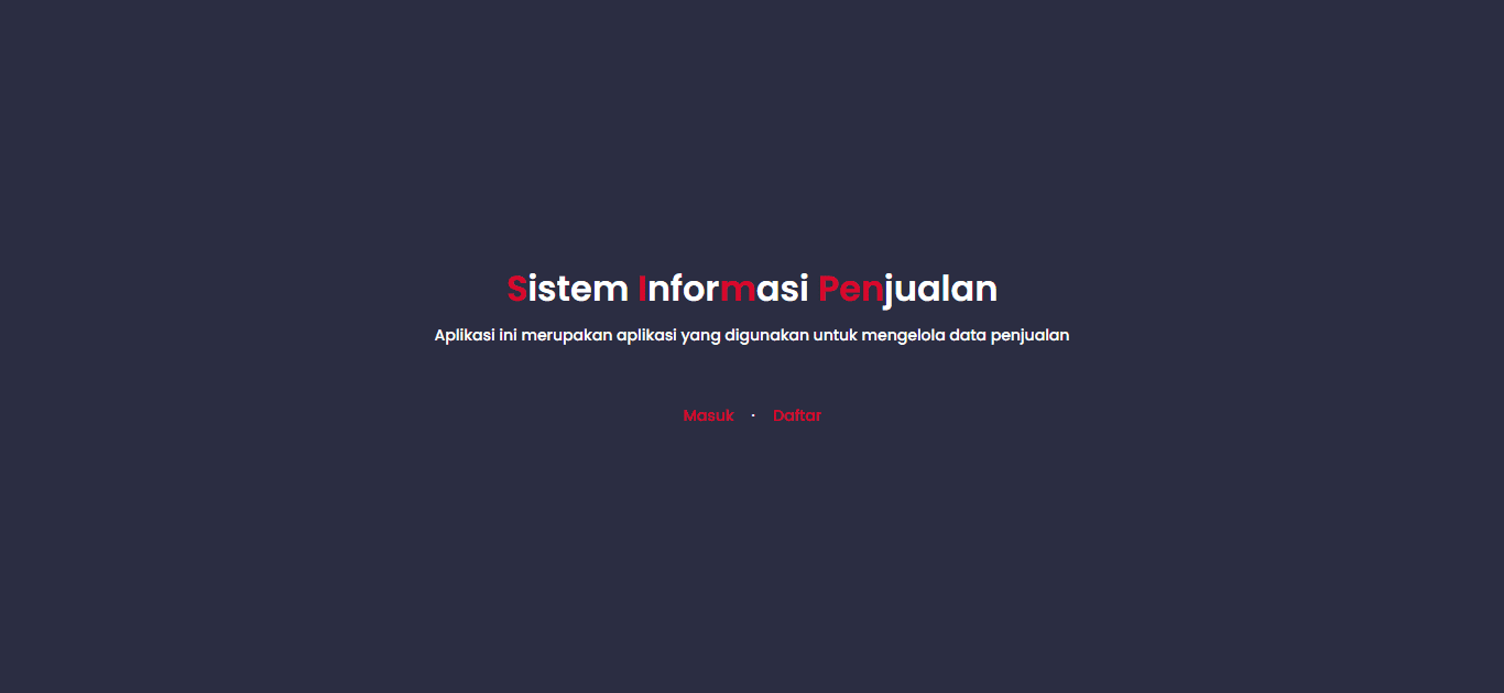 Sistem Informasi Penjualan